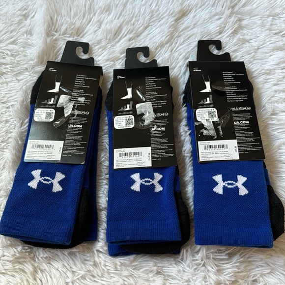 (3) NWT UNISEX UA TEAM CUSHIONED CREW SOCKS - Picture 4 of 6